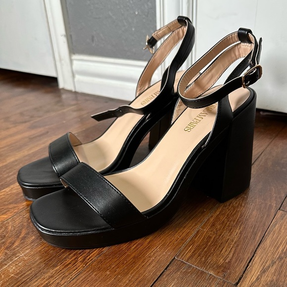 Dream Pairs Women Chunky Block Heel Sandals Ankle Strap Open Toe Party Sandals - Picture 7 of 10